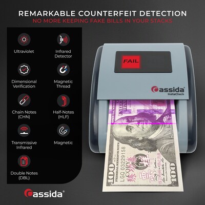 Cassida InstaCheck Counterfeit Detection Machine, Gray/Black (DIC)