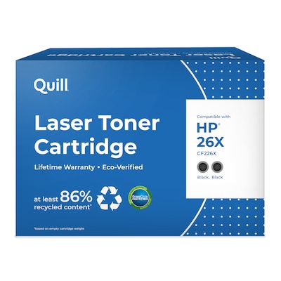 Quill Brand® Remanufactured Black High Yield Toner Cartridge Replacement for HP 26X, 2/PK (CF226XD)