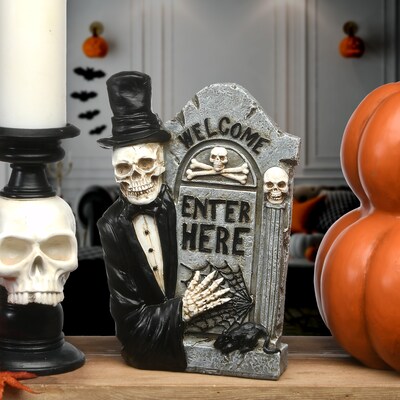 National Tree Company 12 Skeleton Holding Tombstone (PG11-20B001-1)