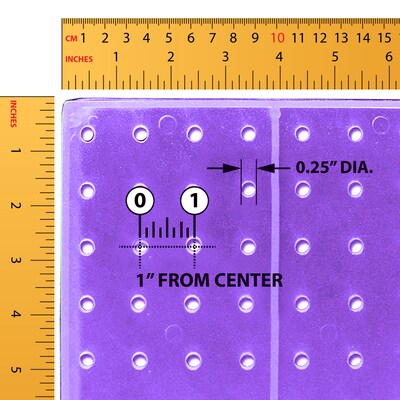 Azar Studio Base 60" x 17" Pegboard Floor Stand, Purple (700770-PUR-6C50)