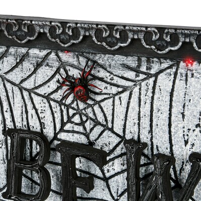 National Tree Company 18" Animated Halloween Door Sign, Sound Activated (OP77-195ZJ507-1)