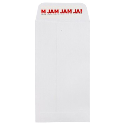 JAM PAPER Self Seal #7 Coin Business Envelopes, 3 1/2 x 6 1/2, White, 50/Pack (356838558I)