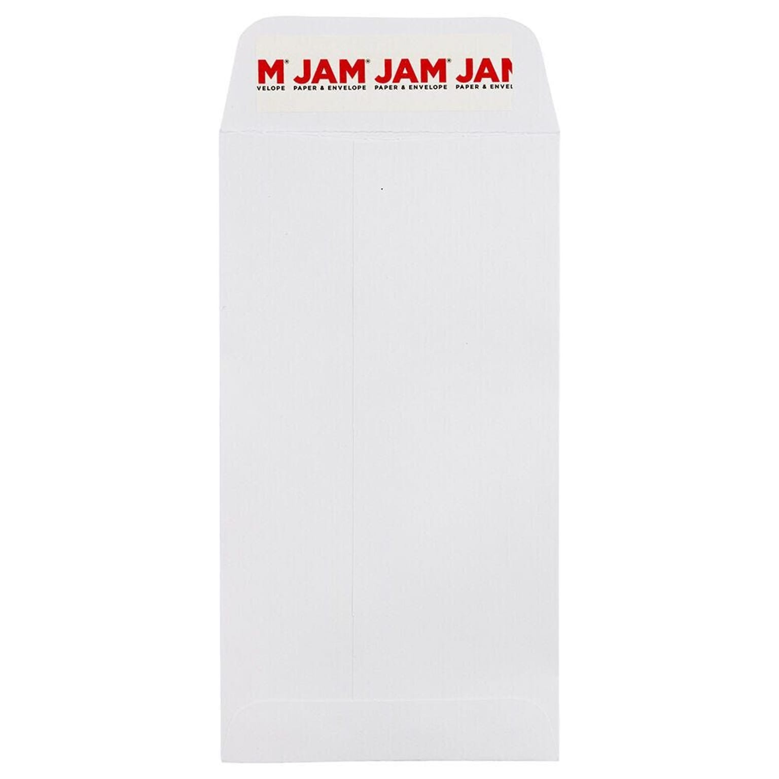 JAM PAPER Self Seal #7 Coin Business Envelopes, 3 1/2 x 6 1/2, White, 50/Pack (356838558I)