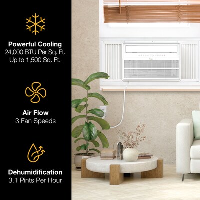 Whirlpool Energy Star 230-Volt 24,000 BTU Window Air Conditioner with Remote, White (WHAW-241IN)