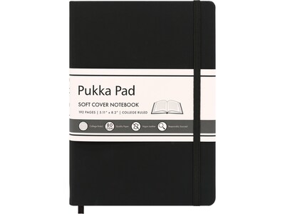 Pukka Pad Professional Notebook, 5.11 x 8.2, College-Ruled, 96 Sheets, Black, 3/Pack (9940-SIG(3))