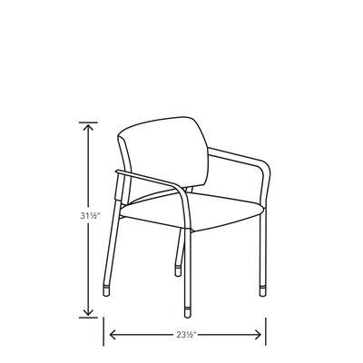 HON Accommodate Vinyl Upholstered Guest Stacking Chair, Elysian/Textured Charcoal, 2/Pack (HSGS6.F.E.SX39.P7A)