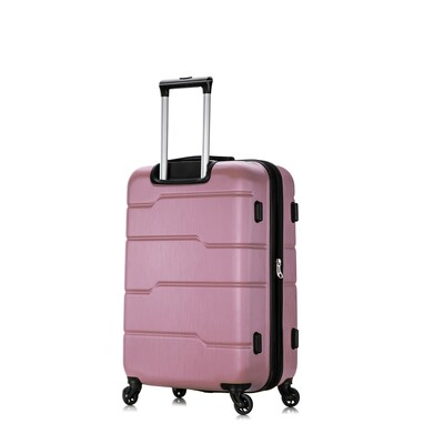 DUKAP Rodez 24" Hardside Suitcase, 4-Wheeled Spinner, TSA Checkpoint Friendly, Rose Gold (DKROD00M-ROS)