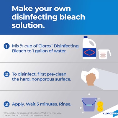Clorox CloroxPro™ Germicidal Concentrated Bleach, 121 oz., 3/Carton (30966CT)