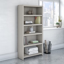 Bush Business Furniture Echo 5 Shelf Bookcase, Gray Sand (KI60204-03)