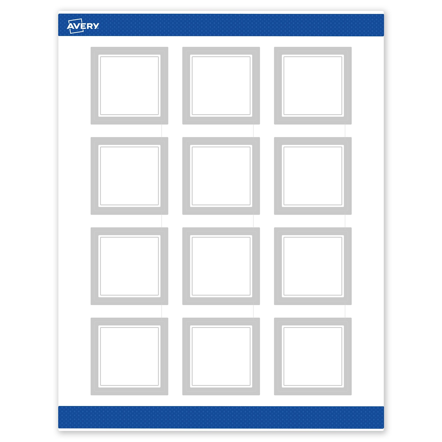 Avery Laser/Inkjet Square Multipurpose Labels, 2 x 2, White, 120/Pack (S00-F35)