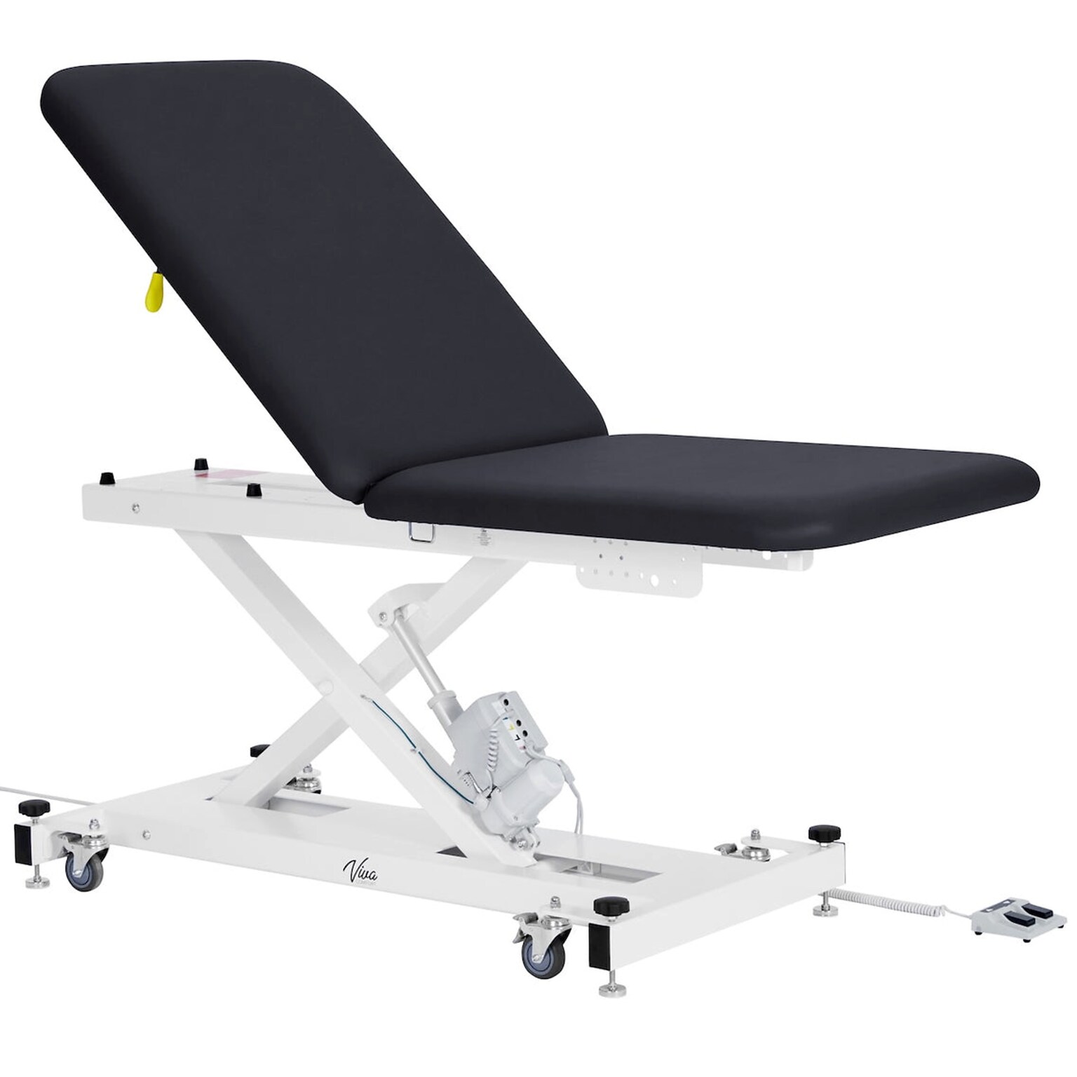 Viva Comfort XRO 2-Section Electric Height and Back Adjustable Exam Table, 600 lb Capacity, Black (ADI903-20-BLK-MK)