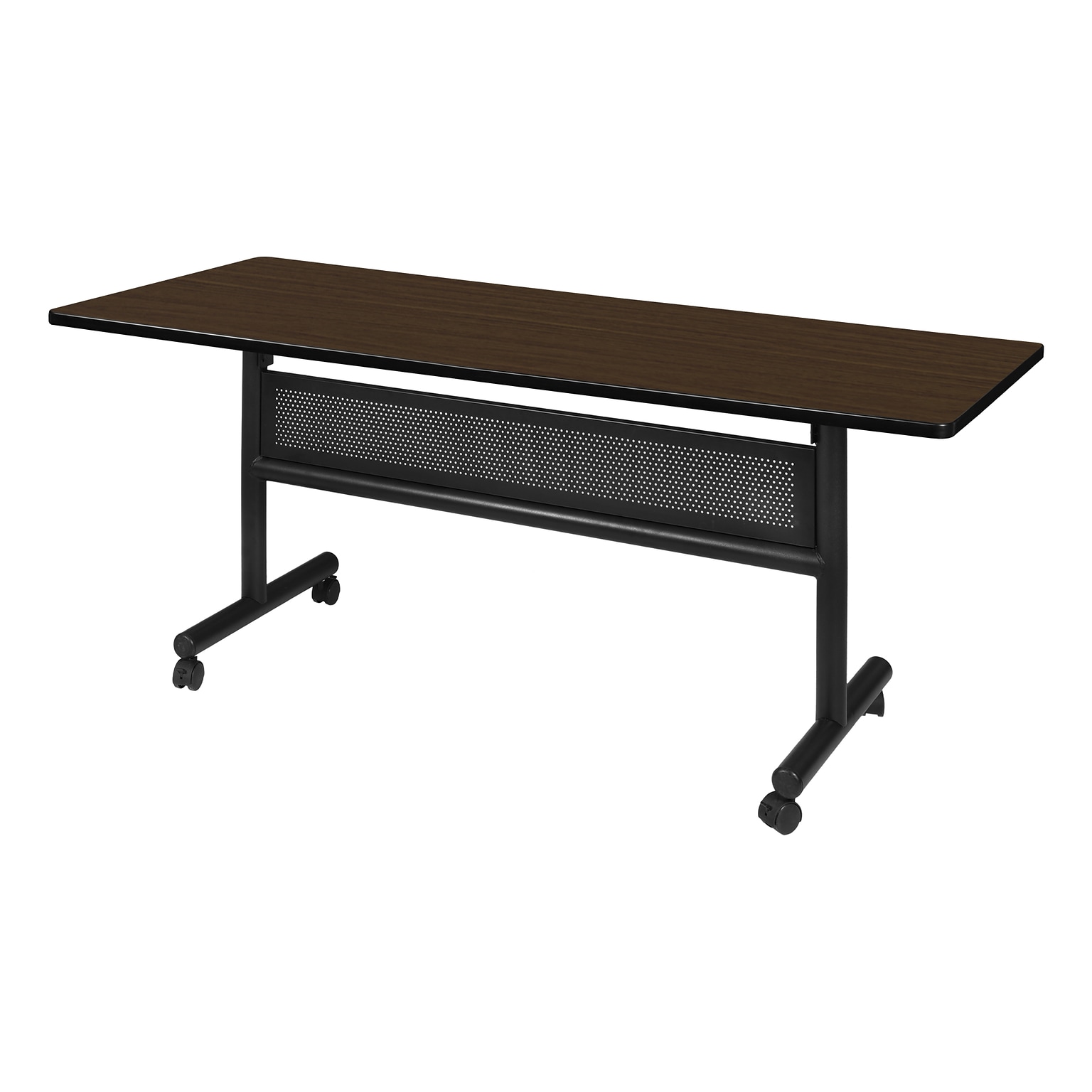 Regency Kobe Flip Top 60W x 30D Rectangular Training Room Table, Laminate, With Wheels, Neo Walnut (MKFTM6030NW)