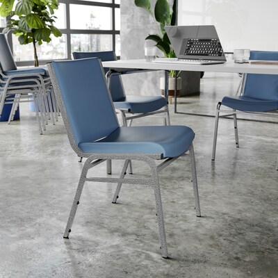 Flash Furniture HERCULES Vinyl Stacking Chair, Navy (XU60153NVYVYL)