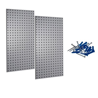 Triton Products LocBoard 18 x 36 x 9/16 Steel Square Hole Pegboards, 2/Set (LB18-G)
