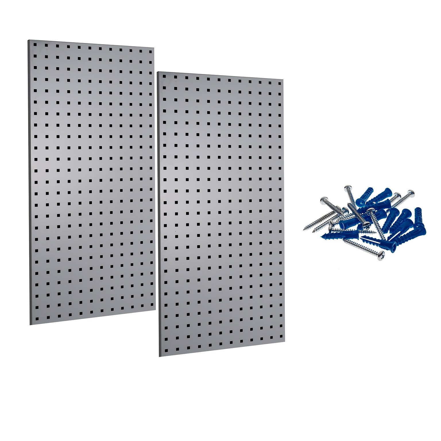 Triton Products LocBoard 18 x 36 x 9/16 Steel Square Hole Pegboards, 2/Set (LB18-G)