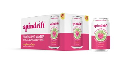 Spindrift Raspberry Lime Flavored Sparkling Water, 12 oz., 24 Cans/Carton (0-4108-0001)