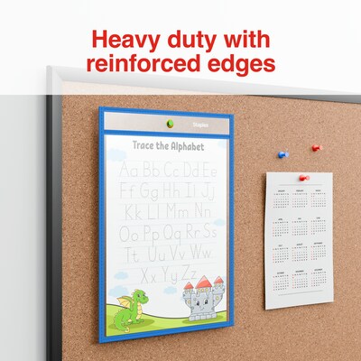 Staples Heavyweight Stitched Job Ticket Holder, 9 x 12, Assorted Colors, 25/Pack (ST63076)