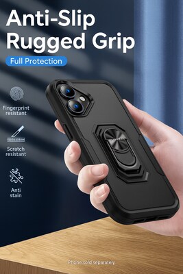 SaharaCase Raider Series Heavy Duty Phone Case for iPhone 17, Shock Absorbing, Black (CP00910)