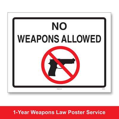 ComplyRight Weapons Law Poster Service, West Virginia, 11 x 8.5 (U1200CWPWV)