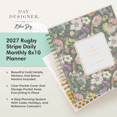 2027 Blue Sky Day Designer 8" x 10" Daily Planner (161654)