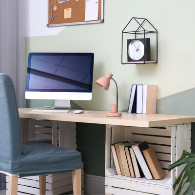 Simple Designs Sleek Essentials LED Desk Lamp, 16.22", Pink (LD1076-PNK)