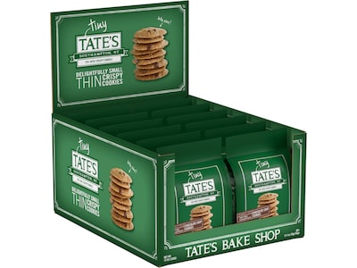 Tates Bake Shop Tiny Tates Chocolate Chip Cookies, 1 oz., 24/Carton (TBS00164)