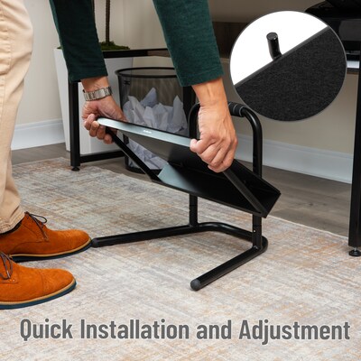 Mind Reader Tilt Adjustable Foot Rest Under Desk, Black (FTHEIGHT-BLK)