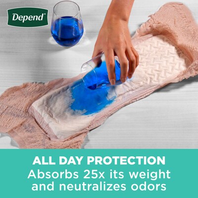 Depend Fresh Protection Adult Incontinence Underwear for Women, Disposable, XXL, Blush, 44 Count (53304)