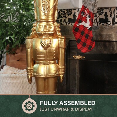 Fraser Hill Farm 4' Nutcracker Soldier, Gold (FFRS048-1SOL-GLD)