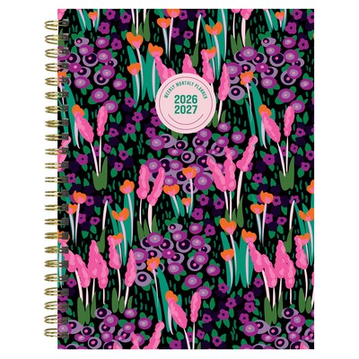 2026-2027 TF Publishing Buds & Blooms 6.5 x 8 Academic & Calendar Weekly & Monthly Planner, Multicolored (AY27-9206)