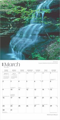 2025 BrownTrout Missouri Wild & Scenic 12" x 12" Monthly Wall Calendar (9781975475307)