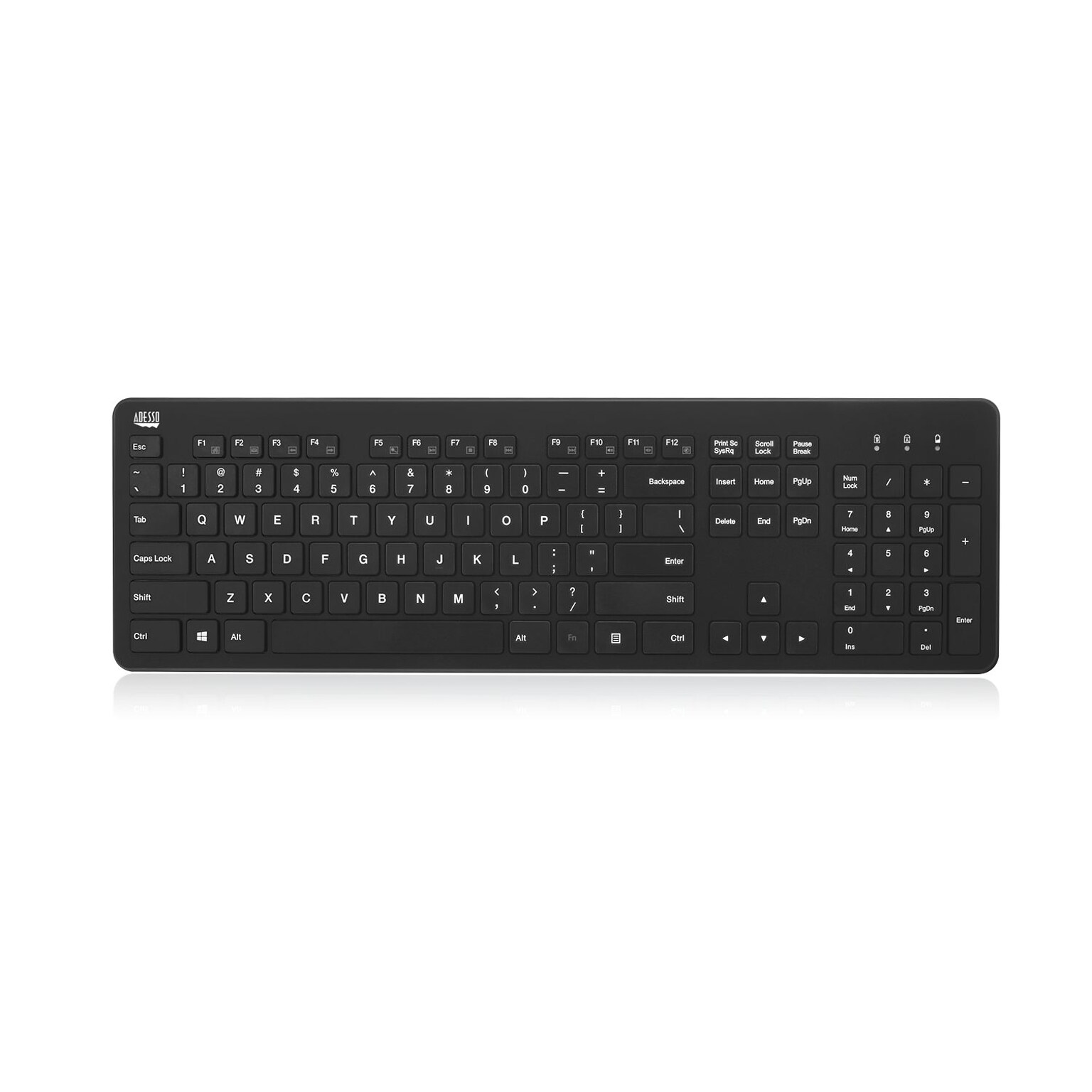 Adesso EasyTouch 2.4Ghz Wireless Scissor Switch Desktop Keyboard, Black (WKB-5300UB)