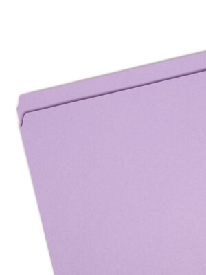 Smead File Folders, 1-Tab, Letter Size, Purple, 100/Box (12410)