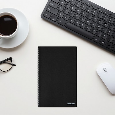 2026–2027 Staples 8" x 11" Academic Monthly Planner, Black (ST23571-27)