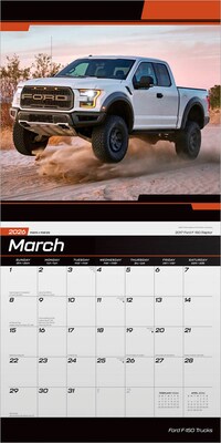 2026 BrownTrout Ford F150 Trucks 12" x 12" Monthly Wall Calendar (9798330701636)
