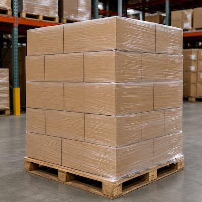 Quill Brand® 18" x 1500' 80 Gauge Cast Stretch Wrap, Clear, 4/Carton (ST56718)