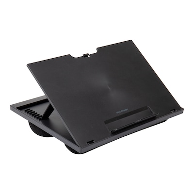 Mind Reader 11 x 14.75 Plastic Lap Desk with Cushion, Black (LTADJUST-BLK)