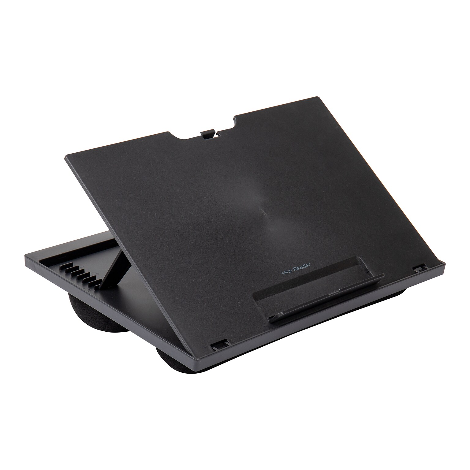 Mind Reader 11 x 14.75 Plastic Lap Desk with Cushion, Black (LTADJUST-BLK)