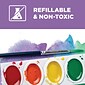 Prang Semi-Moist Washable Watercolor Paint with Brush, Assorted Colors, 8 Colors/Set (00800)