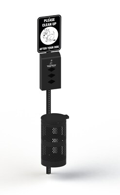 Poopy Pouch Monarch Station, Black (PP-3R200-KIT-BL)