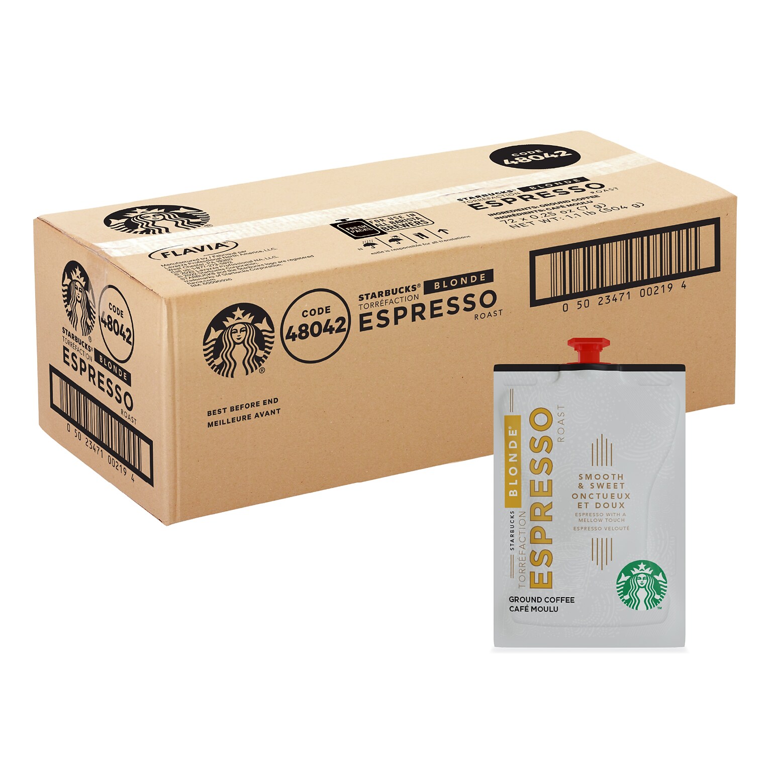 Starbucks Blonde Espresso Coffee Flavia Freshpacks, Espresso Roast, 72/Carton (MDR00219)
