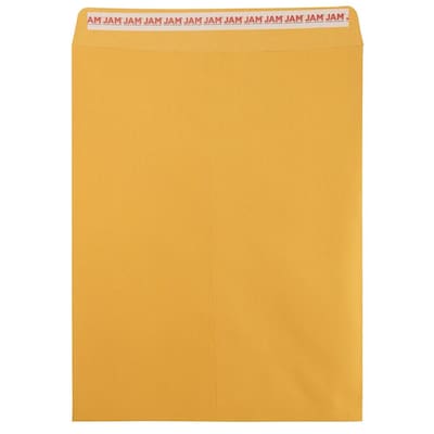 JAM Paper Self Seal Catalog Envelope, 12 x 15 1/2, Brown Kraft, 50/Pack (13034236I)