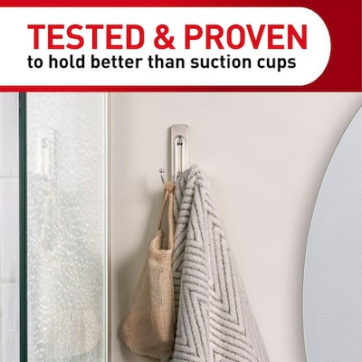 Command Large Bathroom Hook, Satin Nickel, (BATH36-SN-ES)