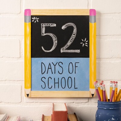 Plaid Chalkboard, Wood Frame, 6/Pack (PDE12679-6)