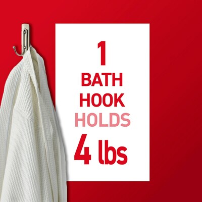 Command Large Bathroom Hook, Satin Nickel, (BATH36-SN-ES)