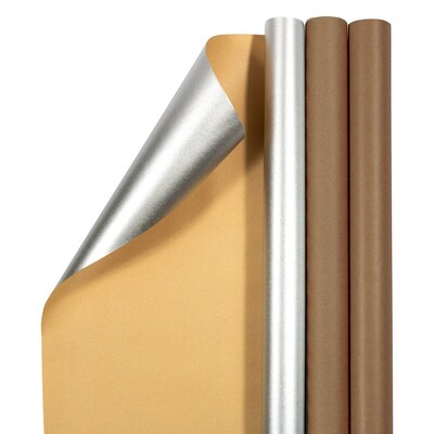 JAM Paper Gift Wrap, 87.5 x 30, Multicolor, 3 Rolls/Pack (77450119)