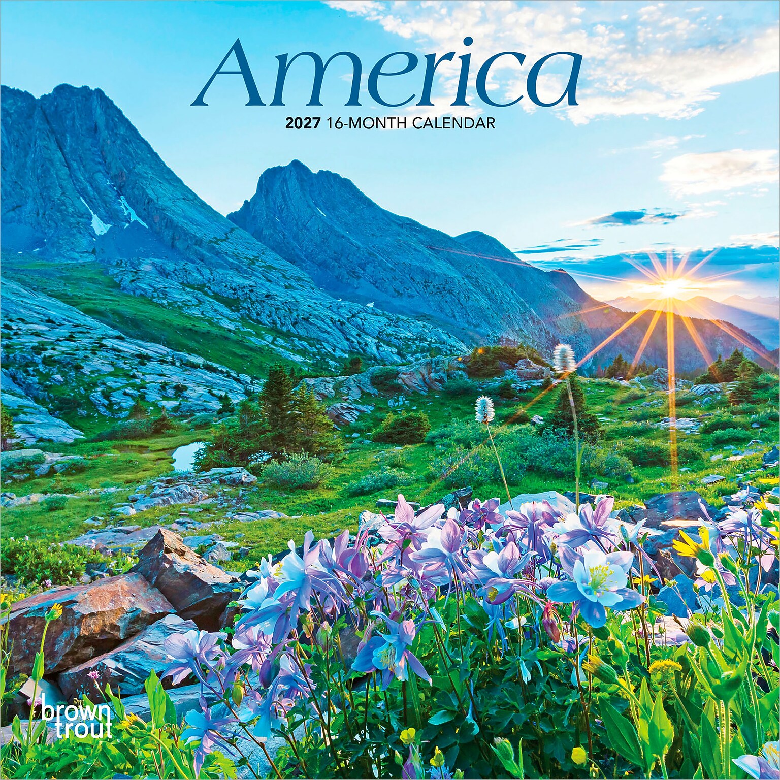 2027 BrownTrout America 7 x 7 Monthly Wall Calendar, Assorted Colors (9798330709526)