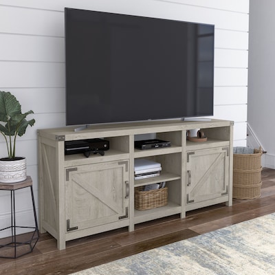 Bush Furniture Knoxville Console TV Stand, Screens up to 75, Cottage White (CGV265CWH-03)