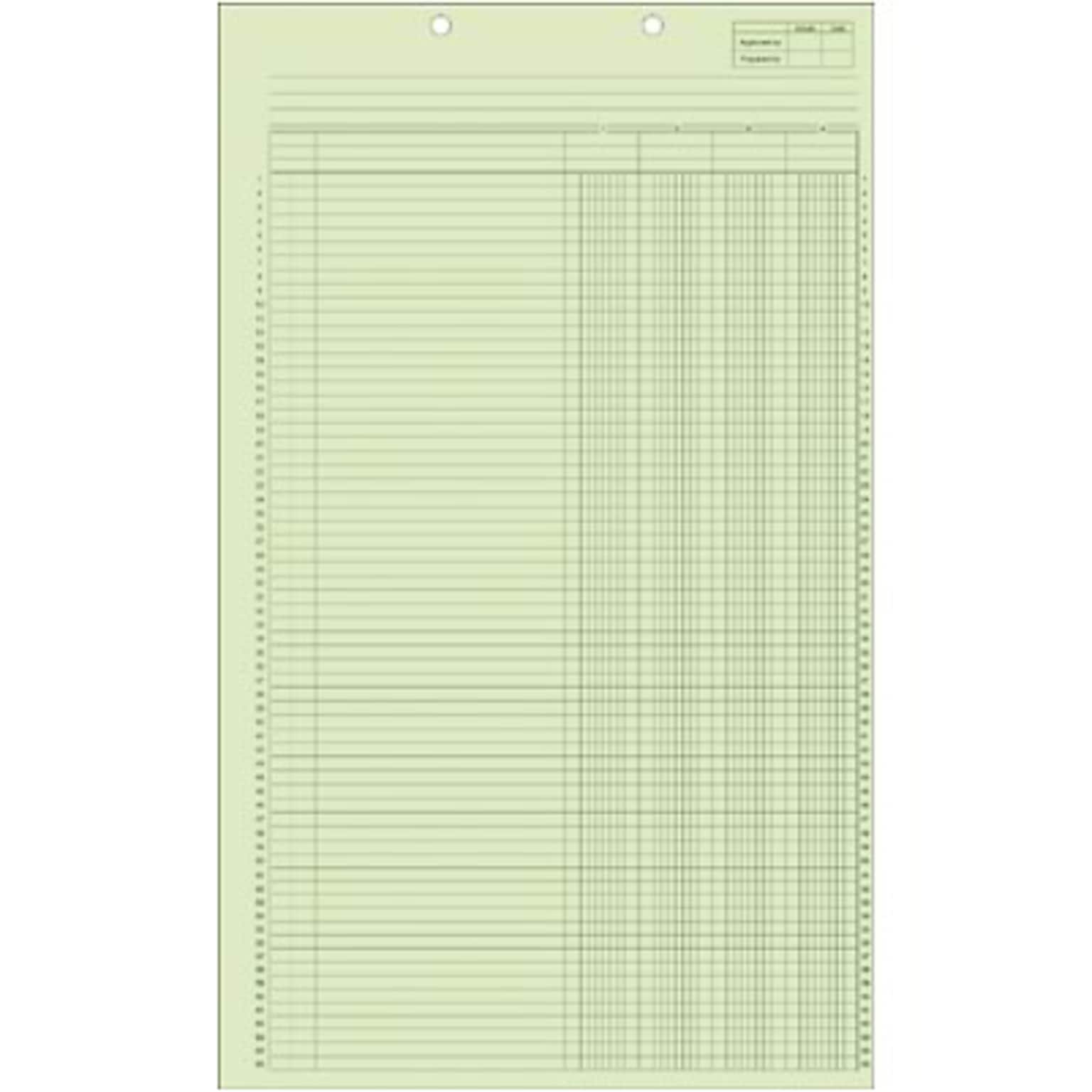 Quill® Economy Columnar Pads for Prong Fasteners; 4 Columns, 50 Sheets/Pad, 10 Pads/Pack (95141)
