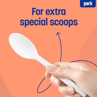 Perk™ Polystyrene Assorted Cutlery, Medium-Weight, White, 300/Pack (PK56406)